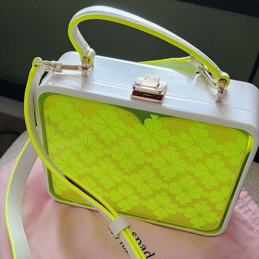 Kate Spade Neon Yellow Floral Crossbody Bag
